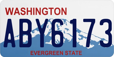 WA license plate ABY6173
