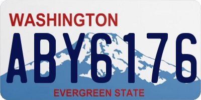 WA license plate ABY6176
