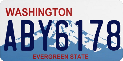 WA license plate ABY6178