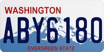 WA license plate ABY6180