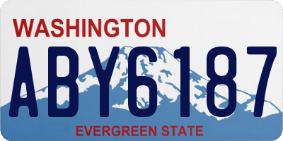 WA license plate ABY6187