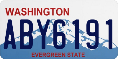 WA license plate ABY6191