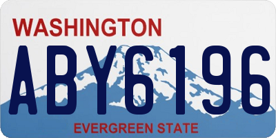 WA license plate ABY6196