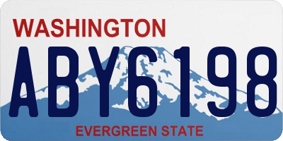 WA license plate ABY6198