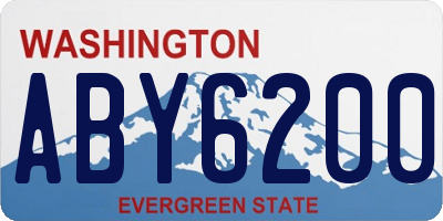 WA license plate ABY6200