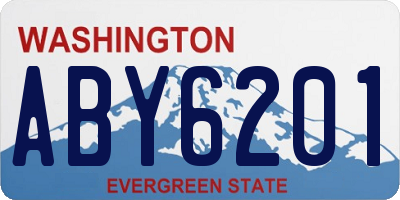 WA license plate ABY6201