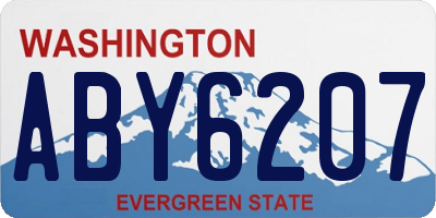 WA license plate ABY6207