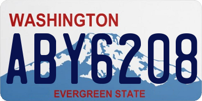 WA license plate ABY6208