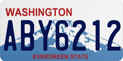 WA license plate ABY6212