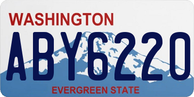WA license plate ABY6220