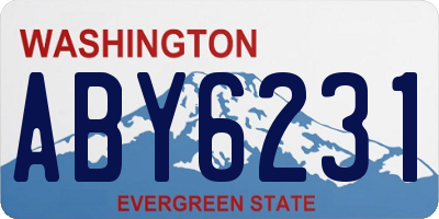 WA license plate ABY6231