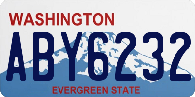 WA license plate ABY6232