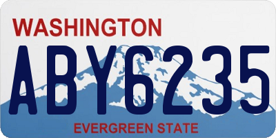 WA license plate ABY6235