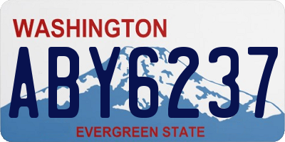 WA license plate ABY6237