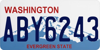 WA license plate ABY6243