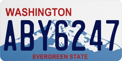 WA license plate ABY6247