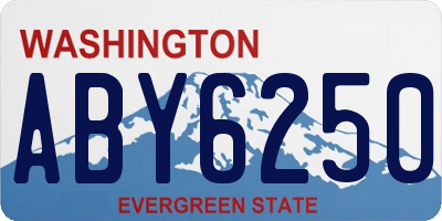 WA license plate ABY6250