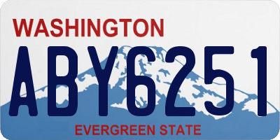 WA license plate ABY6251