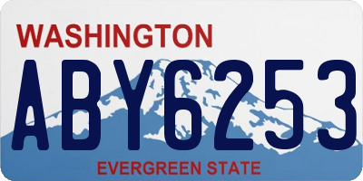 WA license plate ABY6253