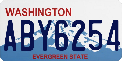 WA license plate ABY6254