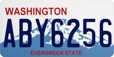 WA license plate ABY6256