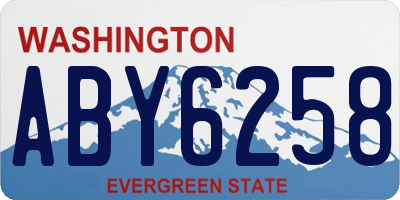 WA license plate ABY6258