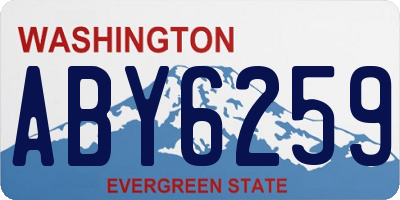 WA license plate ABY6259