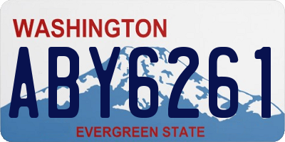WA license plate ABY6261