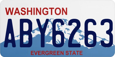 WA license plate ABY6263