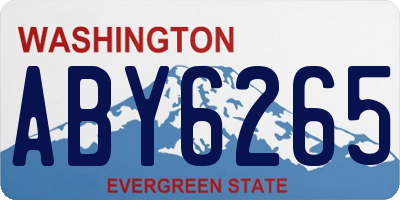 WA license plate ABY6265