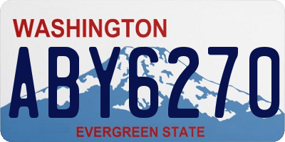 WA license plate ABY6270