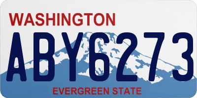 WA license plate ABY6273