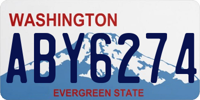 WA license plate ABY6274