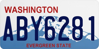 WA license plate ABY6281