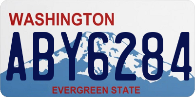 WA license plate ABY6284