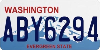 WA license plate ABY6294