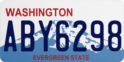 WA license plate ABY6298