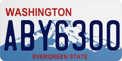 WA license plate ABY6300