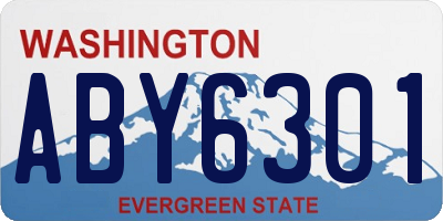 WA license plate ABY6301