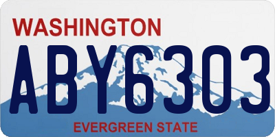WA license plate ABY6303