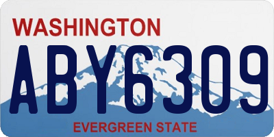 WA license plate ABY6309