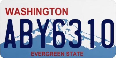 WA license plate ABY6310