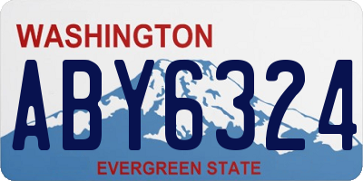 WA license plate ABY6324