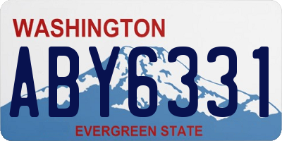 WA license plate ABY6331