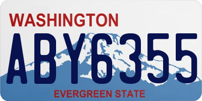 WA license plate ABY6355