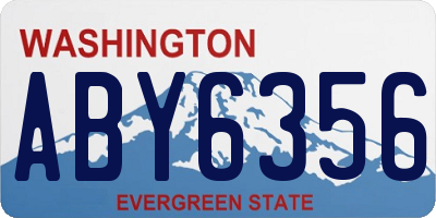 WA license plate ABY6356