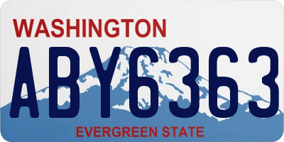 WA license plate ABY6363