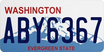 WA license plate ABY6367