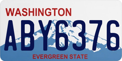 WA license plate ABY6376