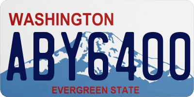WA license plate ABY6400